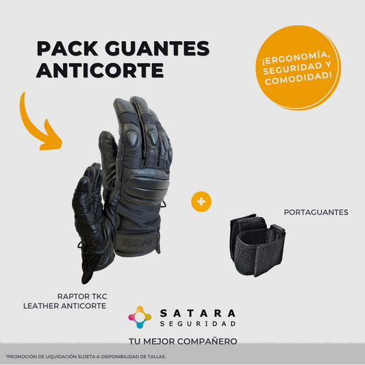 PACK GUANTES ANTICORTE RAPTOR TKC LEATHER